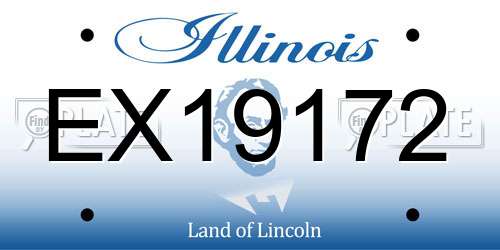 EX19172 Illinois License Plate