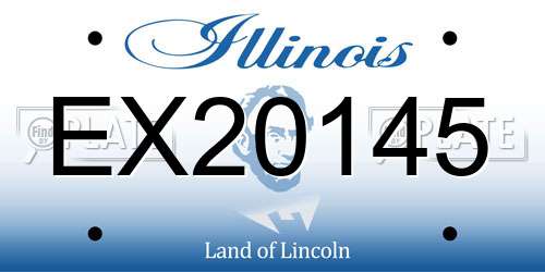 EX20145 Illinois License Plate