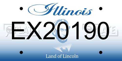EX20190 Illinois License Plate