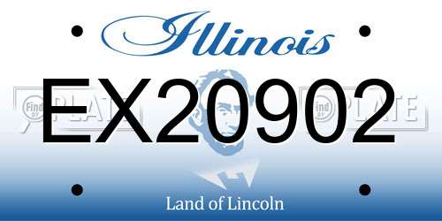 EX20902 Illinois License Plate