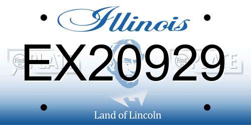 EX20929 Illinois License Plate