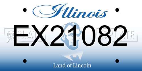 EX21082 Illinois License Plate