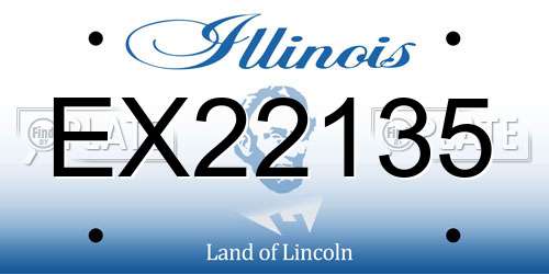 EX22135 Illinois License Plate