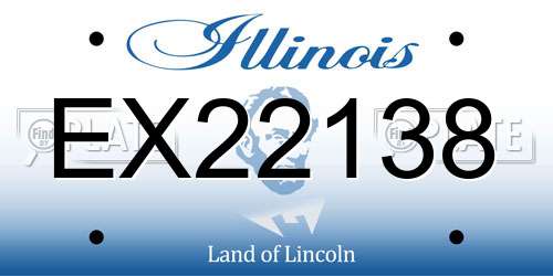 EX22138 Illinois License Plate