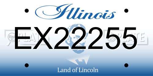 EX22255 Illinois License Plate
