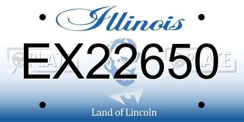 EX22650 Illinois License Plate