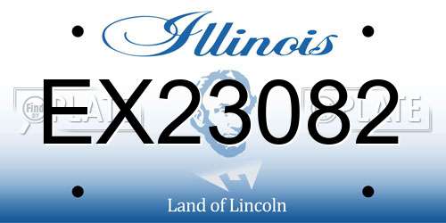 EX23082 Illinois License Plate