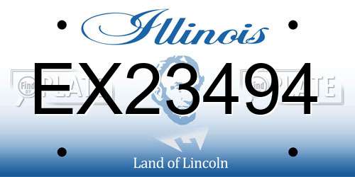 EX23494 Illinois License Plate