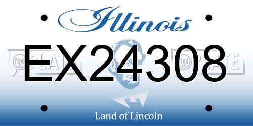 EX24308 Illinois License Plate