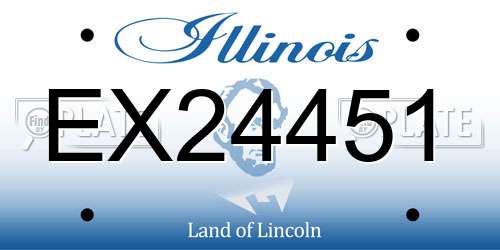 EX24451 Illinois License Plate