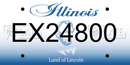 EX24800 Illinois License Plate