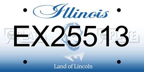 EX25513 Illinois License Plate