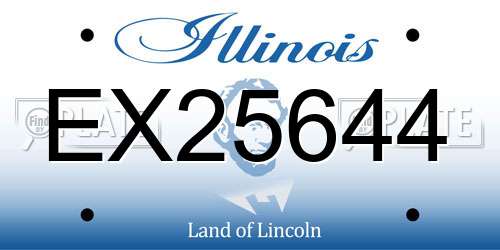 EX25644 Illinois License Plate