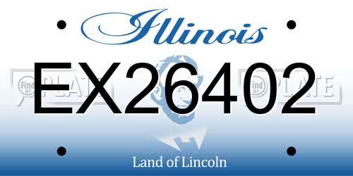 EX26402 Illinois License Plate