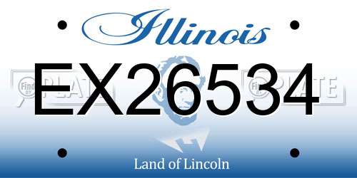 EX26534 Illinois License Plate