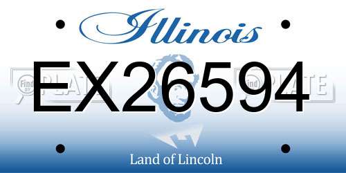 EX26594 Illinois License Plate