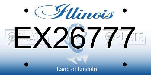 EX26777 Illinois License Plate