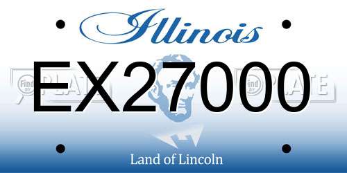 EX27000 Illinois License Plate