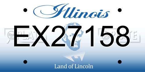 EX27158 Illinois License Plate