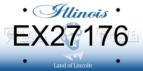 EX27176 Illinois License Plate