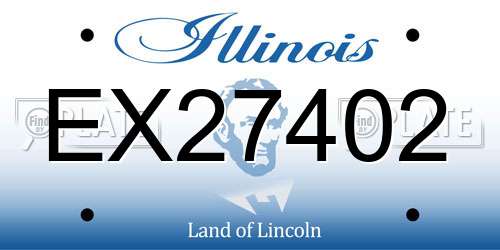 EX27402 Illinois License Plate