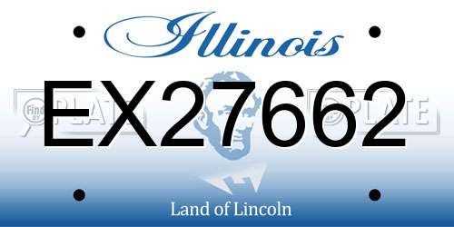 EX27662 Illinois License Plate
