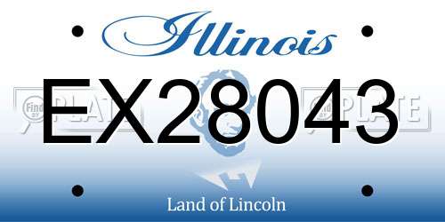 EX28043 Illinois License Plate