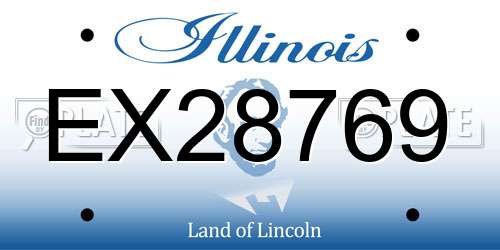 EX28769 Illinois License Plate
