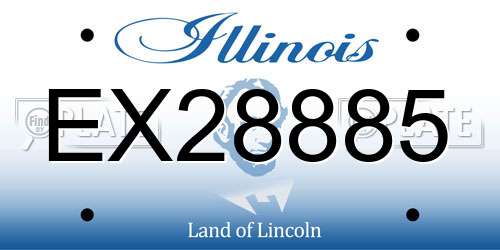 EX28885 Illinois License Plate