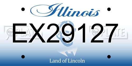 EX29127 Illinois License Plate