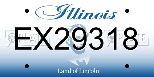 EX29318 Illinois License Plate