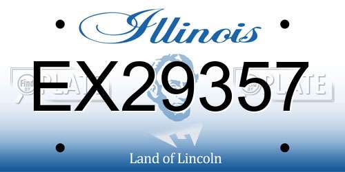 EX29357 Illinois License Plate