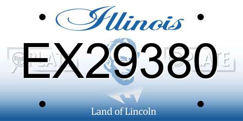 EX29380 Illinois License Plate