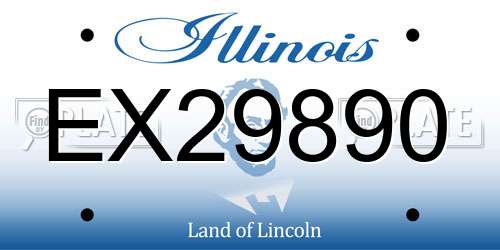 EX29890 Illinois License Plate