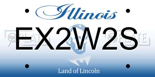 EX2W2S Illinois License Plate