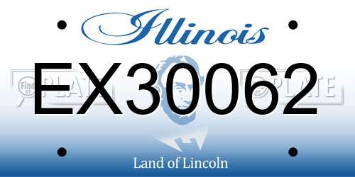 EX30062 Illinois License Plate