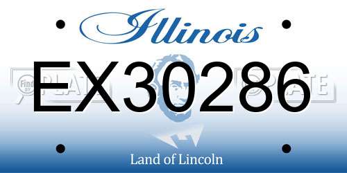 EX30286 Illinois License Plate