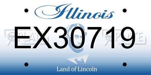 EX30719 Illinois License Plate