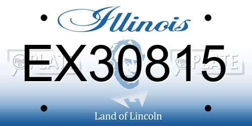 EX30815 Illinois License Plate