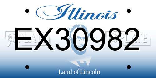 EX30982 Illinois License Plate
