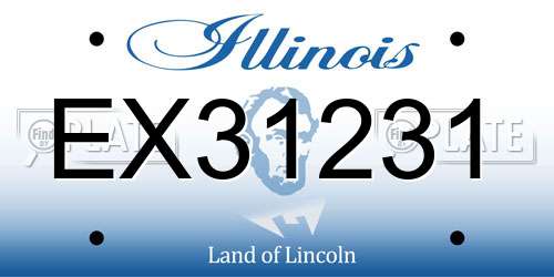 EX31231 Illinois License Plate