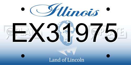 EX31975 Illinois License Plate