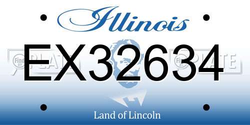 EX32634 Illinois License Plate