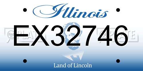 EX32746 Illinois License Plate