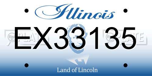 EX33135 Illinois License Plate