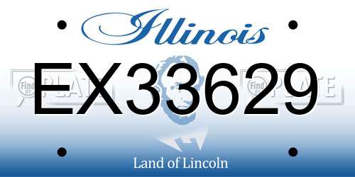 EX33629 Illinois License Plate