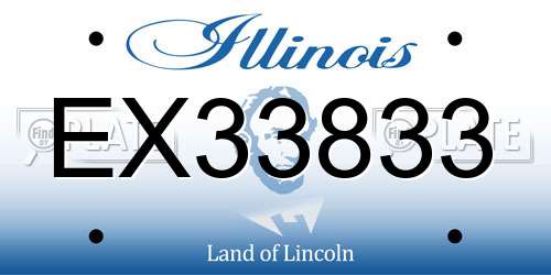 EX33833 Illinois License Plate