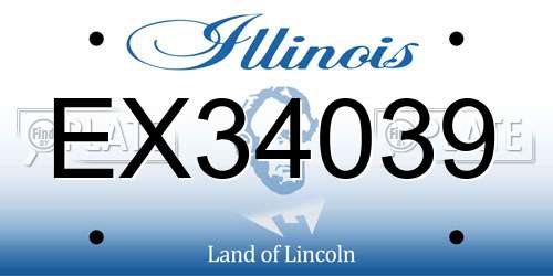 EX34039 Illinois License Plate