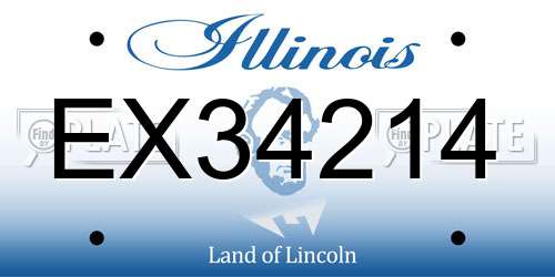 EX34214 Illinois License Plate