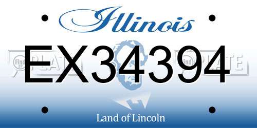EX34394 Illinois License Plate